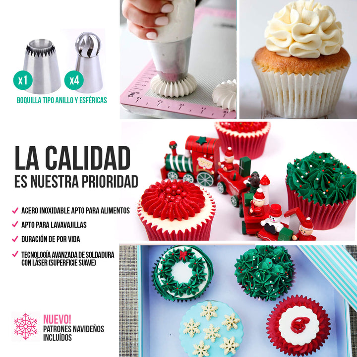 CukkiCakes Manga Pastelera Reutilizable Profesional (35cm) para Decoración  de Cupcakes o Tartas, y Elaboración de Croquetas y Churros - Extra  Resistente, Flexible y Ligera : : Hogar y cocina