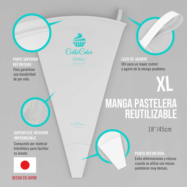 Manga Repostera Profesional Reusable Género Impermeable 40 cm – BAKERY WORLD