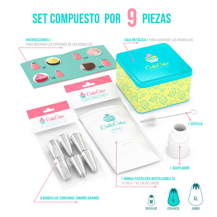 Manga Pastelera Universal Con 5 Uds. De Boquillas Para Manga Pastelera,  Reutilizable, Fácil De Limpiar, Adecuada Para Hacer Repostería Diy, 1 Ud., Moda de Mujer